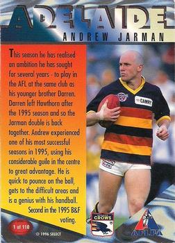 1996 Select AFL Centenary Series #1 Andrew Jarman Back